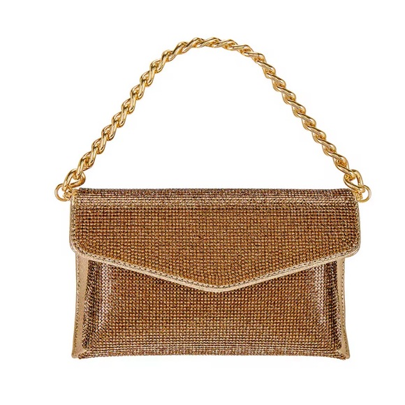 olga berg Nico Crystal Clutch in Gold - Picture 10 of 11